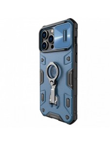 Nillkin CamShield Armor Pro Case Cover iPhone 14 Pro Max Armor Cover med kameraskydd Ring Stativ Blå