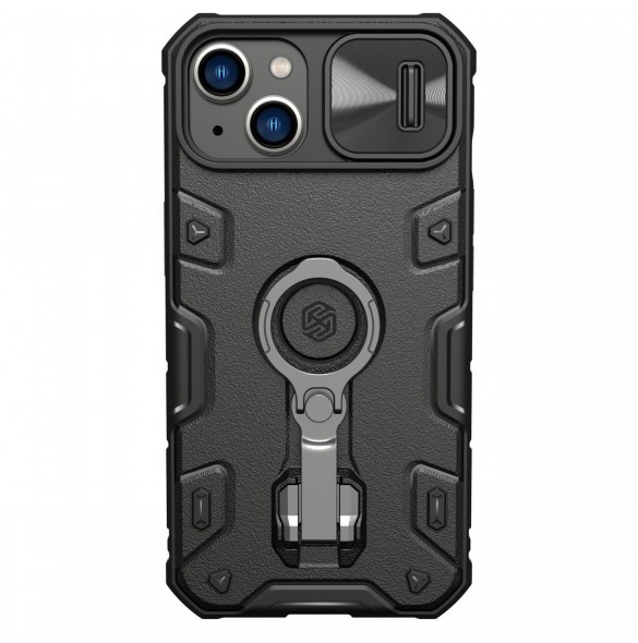 Nillkin CamShield Armor Pro Fodral till iPhone 14 Armored cover stand ring svart