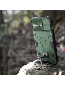 Nillkin CamShield Armor Pro Magnetic Case iPhone 14 Pro Magnetic MagSafe Cover med kameraskydd Mörkgrön
