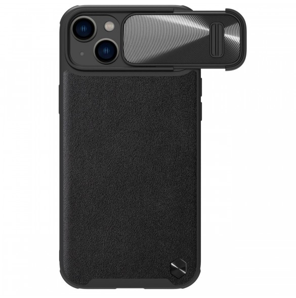 Nillkin CamShield Leather S Fodral iPhone 14 skal med kameraskal svart