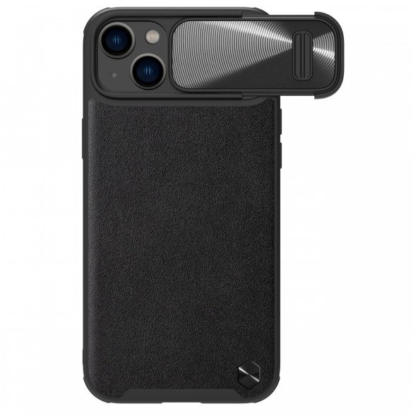 Nillkin CamShield Leather S Fodral iPhone 14 Plus skal med kameraskal svart