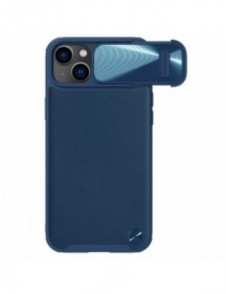 Nillkin CamShield Leather S Fodral iPhone 14 Plus skal med kameraskal blå