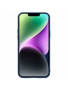 Nillkin CamShield Leather S Fodral iPhone 14 Plus skal med kameraskal blå