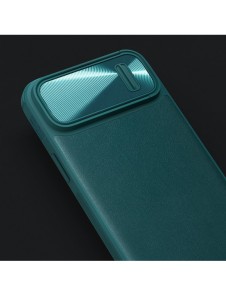 Nillkin CamShield Leather S Fodral iPhone 14 Plus skal med kameraskal blå