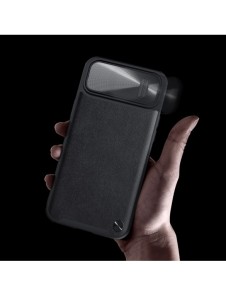 Nillkin CamShield Leather S Fodral iPhone 14 Plus skal med kameraskal blå