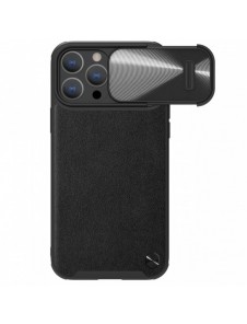Nillkin CamShield Leather S Fodral iPhone 14 Pro skal med kameraskal svart