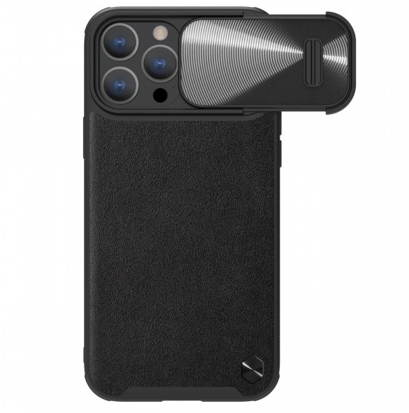 Nillkin CamShield Leather S Fodral iPhone 14 Pro skal med kameraskal svart