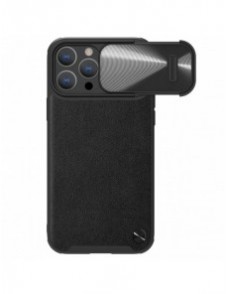 Nillkin CamShield Leather S Fodral iPhone 14 Pro skal med kameraskal svart