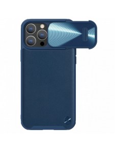 Nillkin CamShield Leather S Fodral iPhone 14 Pro skal med kameraskal blå