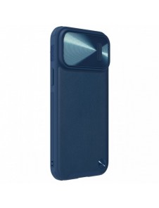 Nillkin CamShield Leather S Fodral iPhone 14 Pro skal med kameraskal blå