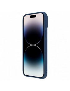 Nillkin CamShield Leather S Fodral iPhone 14 Pro skal med kameraskal blå