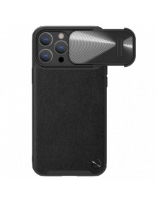 Nillkin CamShield Leather S Fodral iPhone 14 Pro Max skal med kameraskal svart