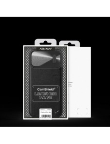 Nillkin CamShield Leather S Fodral iPhone 14 Pro Max skal med kameraskal svart