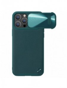 Nillkin CamShield Läder S-fodral iPhone 14 Pro Max skal med kameraskal grönt