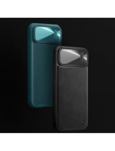Nillkin CamShield Läder S-fodral iPhone 14 Pro Max skal med kameraskal grönt