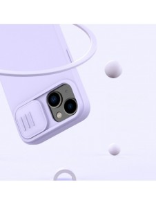 Nillkin CamShield magnetiskt silikonfodral iPhone 14 Plus magnetiskt MagSafe-skal med kamerahölje blå