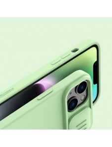 Nillkin CamShield Magnetic Silikonfodral iPhone 14 Plus magnetiskt MagSafe-skal med kameraskydd grönt