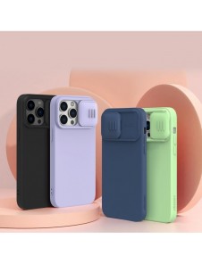 Nillkin CamShield Magnetic Silikonfodral iPhone 14 Pro magnetiskt MagSafe-skal med kameraskydd grönt