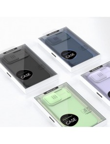 Nillkin CamShield Magnetic Silikonfodral iPhone 14 Pro Max Magnetic MagSafe skal med kameraskydd Grön