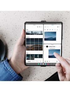 Nillkin CamShield Pro Fodral (kostym) för Samsung Galaxy Z Fold 4 skal med kamerafodral blått