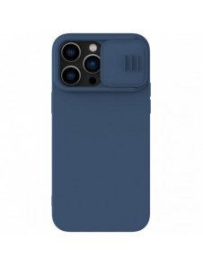 Nillkin CamShield Silky Silicone Case for iPhone 14 Pro Max silicone cover with camera cover blue