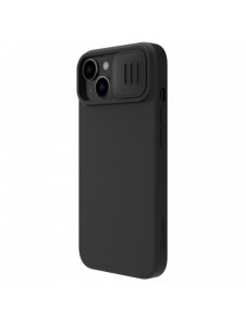Nillkin CamShield Silky Silicone Case for iPhone 15 Plus with Camera Protector - Black