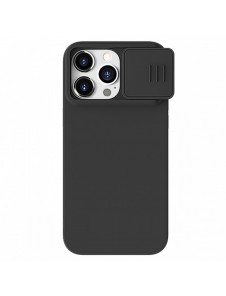 Nillkin CamShield Silky Silicone Case for iPhone 15 Pro Max with Camera Protector - Black