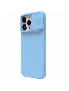 Nillkin CamShield Silky Silicone Case for iPhone 15 Pro Max with Camera Protector - Blue