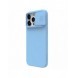 Nillkin CamShield Silky Silicone Case for iPhone 15 Pro Max with Camera Protector - Blue