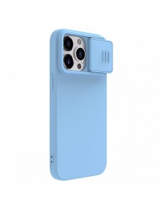 Nillkin CamShield Silky Silicone Case for iPhone 15 Pro Max with Camera Protector - Blue
