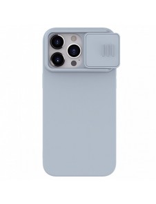 Nillkin CamShield Silky Silicone Case for iPhone 15 Pro Max with Camera Protector - Gray