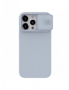 Nillkin CamShield Silky Silicone Case for iPhone 15 Pro Max with Camera Protector - Gray