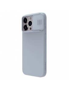 Nillkin CamShield Silky Silicone Case for iPhone 15 Pro Max with Camera Protector - Gray