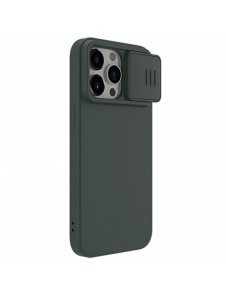 Nillkin CamShield Silky Silicone Case for iPhone 15 Pro Max with Camera Protector - Green