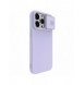 Nillkin CamShield Silky Silicone Case for iPhone 15 Pro Max with Camera Protector - Purple