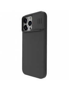 Nillkin CamShield Silky Silicone Case for iPhone 15 Pro with Camera Protector - Black
