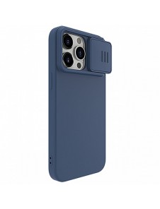 Nillkin CamShield Silky Silicone Case for iPhone 15 Pro with Camera Protector - Dark Blue