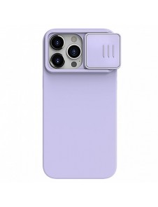 Nillkin CamShield Silky Silicone Case for iPhone 15 Pro with Camera Protector - Light Purple