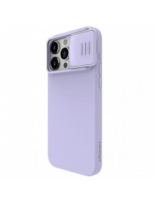 Nillkin CamShield Silky Silicone Case for iPhone 15 Pro with Camera Protector - Light Purple