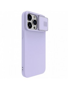Nillkin CamShield Silky Silicone Case for iPhone 15 Pro with Camera Protector - Light Purple
