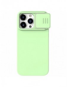Nillkin CamShield Silky Silicone Case for iPhone 15 Pro with Camera Protector - Mint