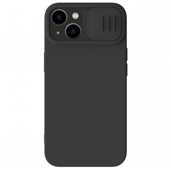 Nillkin CamShield Silky Silicone Case for iPhone 15 with Camera Protector - Black