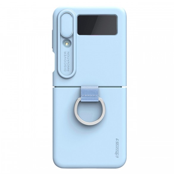 Nillkin CamShield Silikonfodral till Samsung Galaxy Z Flip 4 Silikonskydd med kameraskydd Blå