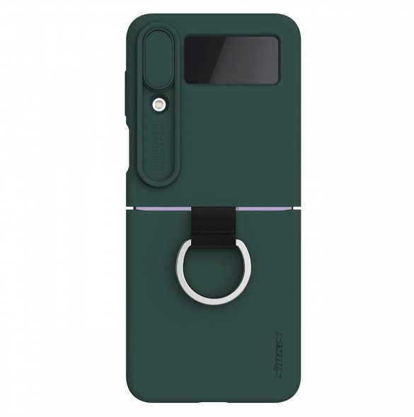 Nillkin CamShield Silikonfodral till Samsung Galaxy Z Flip 4 Silikonskydd med kameraskydd Grön