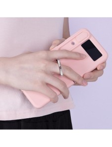 Nillkin CamShield Silikonfodral till Samsung Galaxy Z Flip 4 Silikonskydd med kameraskydd Grön