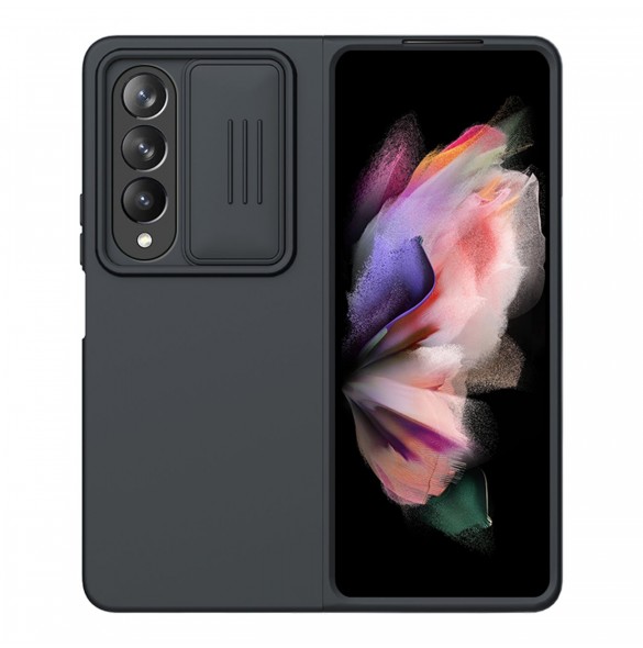 Nillkin CamShield Silikonfodral till Samsung Galaxy Z Fold 4 Silikonskydd med kameraskydd Svart