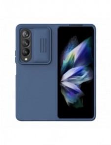 Nillkin CamShield Silikonfodral till Samsung Galaxy Z Fold 4 Silikonskydd med kameraskydd Blå