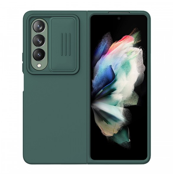 Nillkin CamShield Silikonfodral till Samsung Galaxy Z Fold 4 Silikonskydd med kameraskydd Grön
