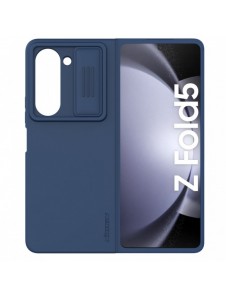 Nillkin CamShield Silikonfodral till Samsung Galaxy Z Fold 5 med kameraskydd - Mörkblå