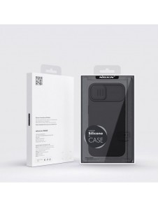 Nillkin CamShield Silky Silikonfodral iPhone 14 skal med kamerafodral blå